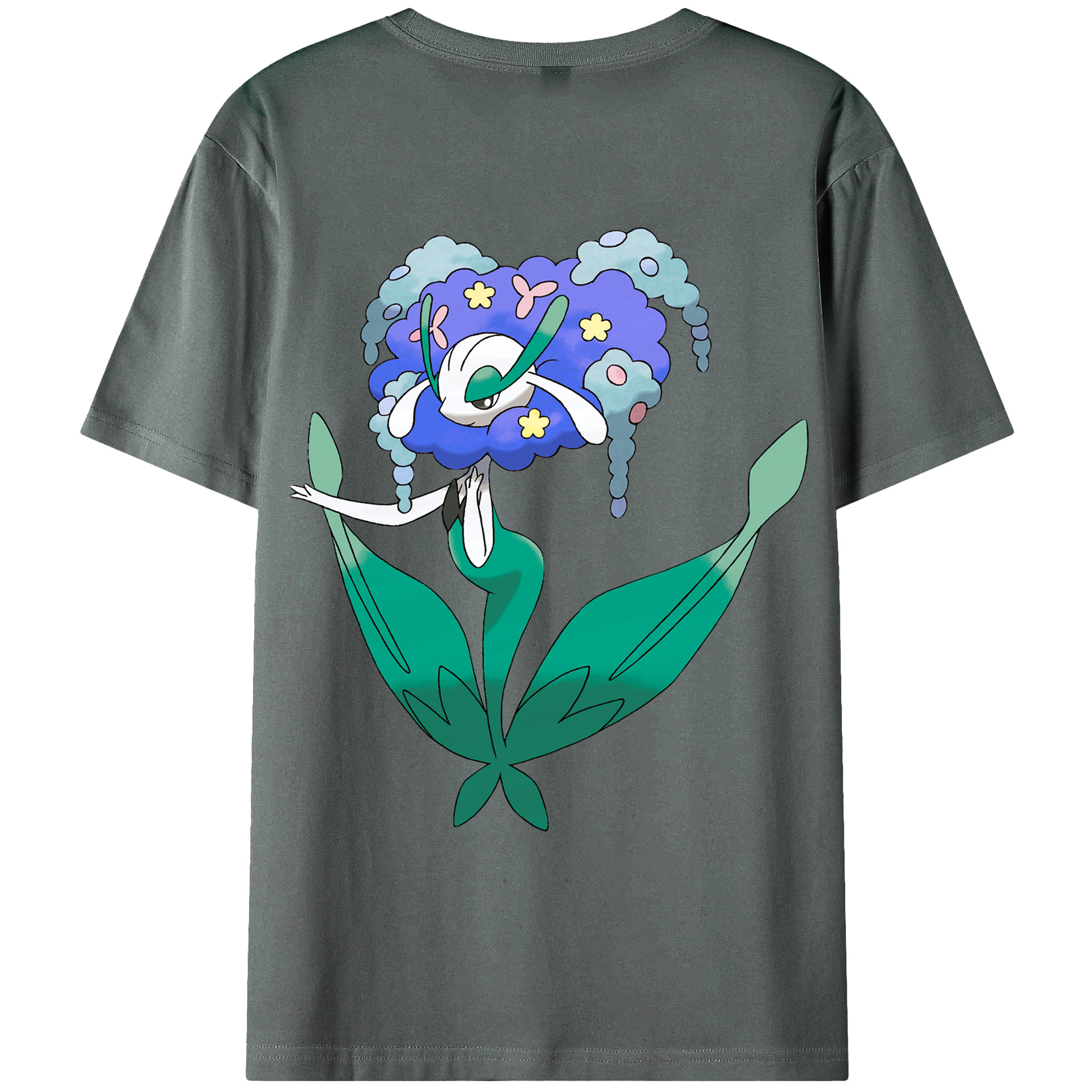（画像用） ポケットモンスター Pokémon 綿100％ メンズ半袖Tシャツ（バックプリント） 通気性